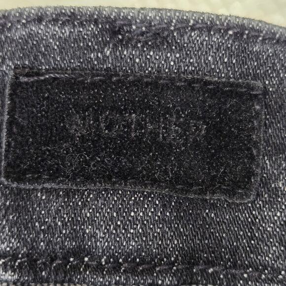 Mother Jeans Womens 28 The Looker Ankle Fray Stargazing Black Charcoal Gray Crop - Picture 7 of 13